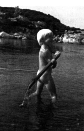 Vintage Boy Skinny Dipping