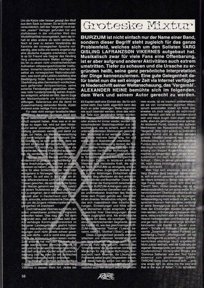 Ablaze Zeitschrift (1996)