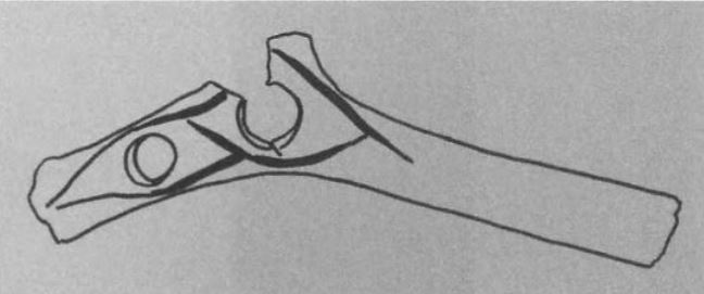 Пронзённый стержень, коллекция Эдуарда Ларте, Франция (возраст от 19 000 до 12 000 лет)